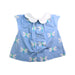 A Blue Short Sleeve Tops from Jacadi in size 6-12M for girl. (Back View)
