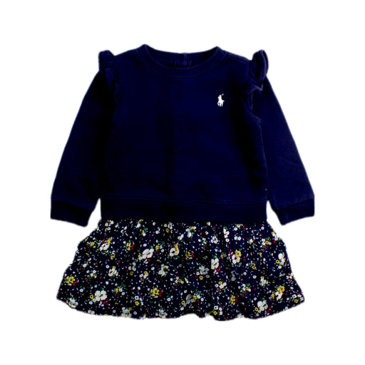 A Navy Sweater Dresses from Ralph Lauren in size 12-18M for girl. (Front View)
