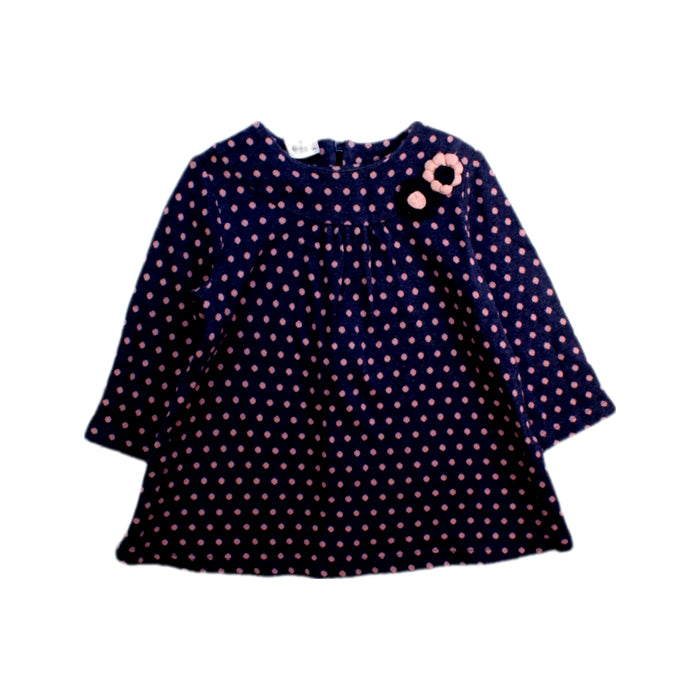 A Navy Long Sleeve Dresses from Paz Rodriguez in size 18-24M for girl. (Front View)