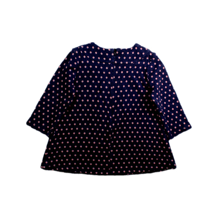 A Navy Long Sleeve Dresses from Paz Rodriguez in size 18-24M for girl. (Back View)