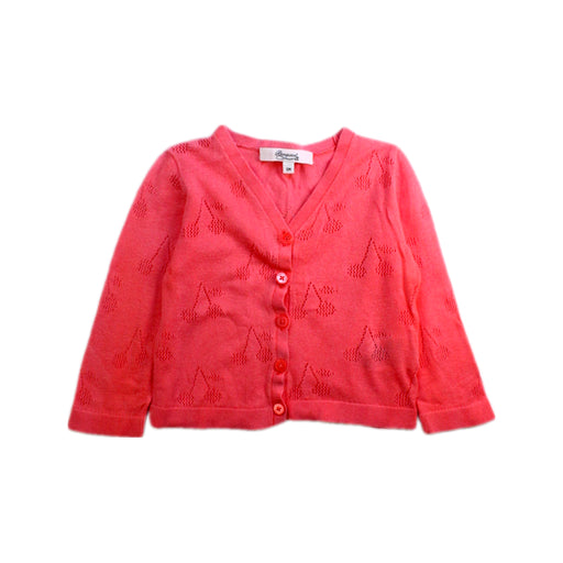 A Pink Cardigans from Bonpoint in size 6-12M for girl. (Front View)