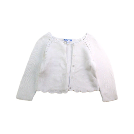 A White Cardigans from Jacadi in size 6-12M for girl. (Front View)