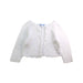 A White Cardigans from Jacadi in size 6-12M for girl. (Front View)