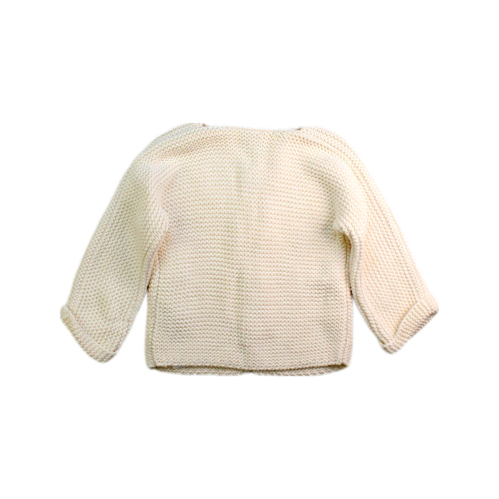 A Ivory Cardigans from Petit Bateau in size 12-18M for neutral. (Back View)