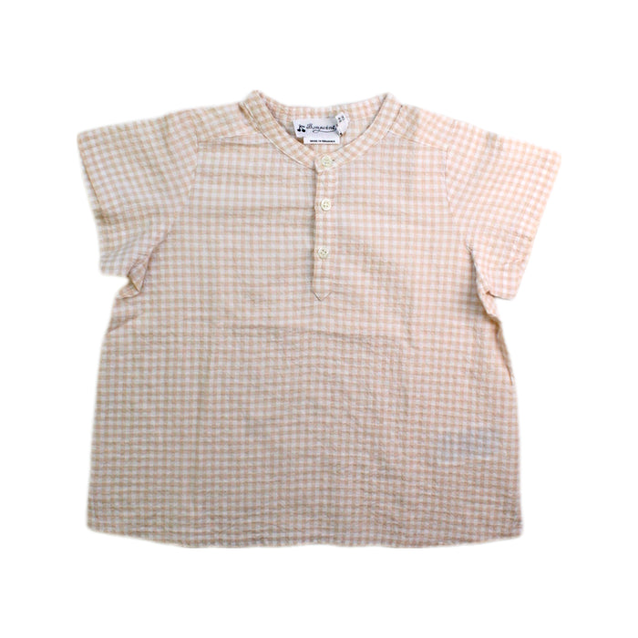 A Beige Short Sleeve Shirts from Bonpoint in size 2T for boy. (Front View)