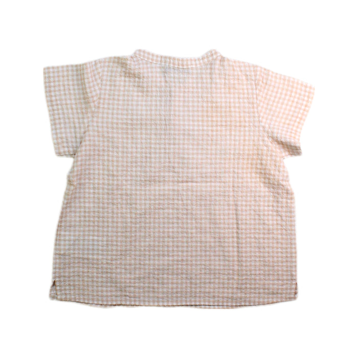 A Beige Short Sleeve Shirts from Bonpoint in size 2T for boy. (Back View)