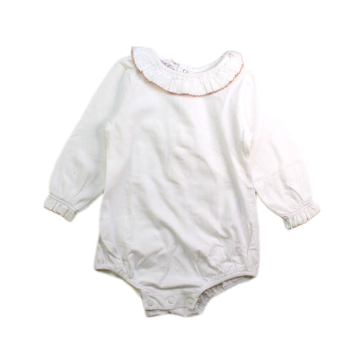 A White Long Sleeve Bodysuits from Paz Rodriguez in size 6-12M for girl. (Front View)