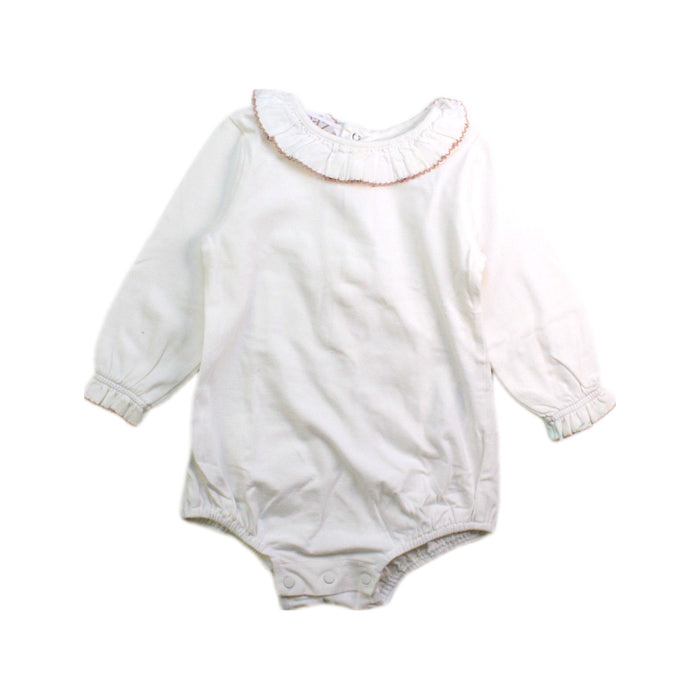 A White Long Sleeve Bodysuits from Paz Rodriguez in size 6-12M for girl. (Front View)