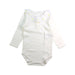 A White Long Sleeve Bodysuits from Bonpoint in size 12-18M for girl. (Front View)