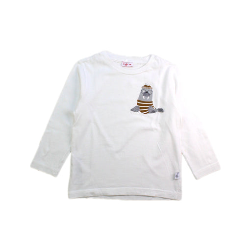 A White Long Sleeve T Shirts from Il Gufo in size 18-24M for boy. (Front View)