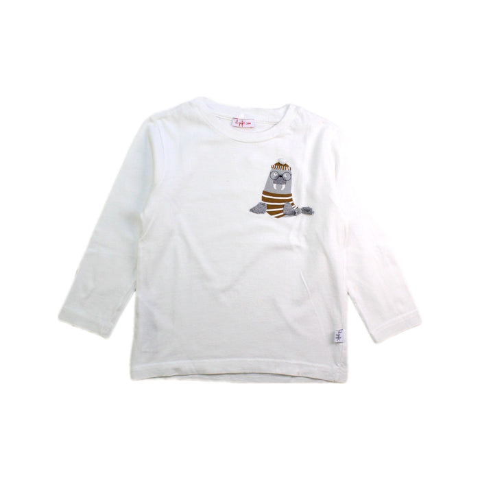 A White Long Sleeve T Shirts from Il Gufo in size 18-24M for boy. (Front View)
