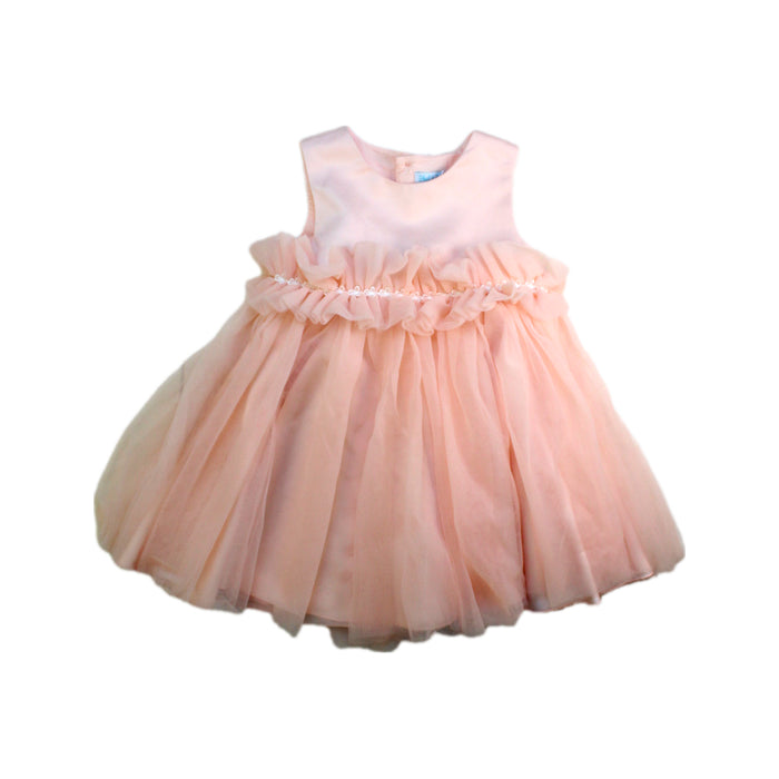 A Pink Sleeveless Dresses from Abel & Lula in size 3T for girl. (Front View)