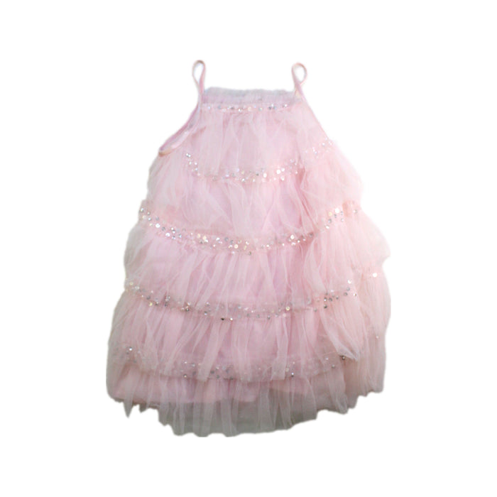 A Pink Sleeveless Dresses from Tutu Du Monde in size 18-24M for girl. (Front View)