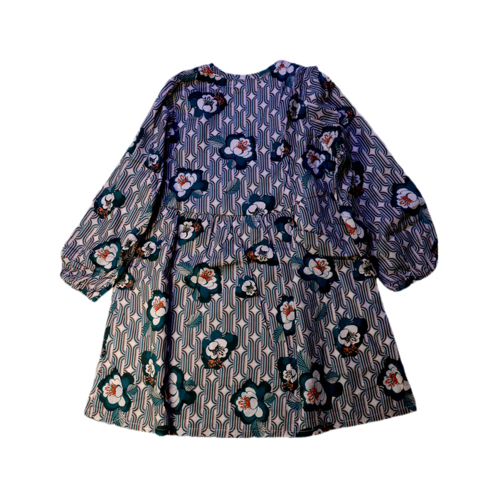 A Blue Long Sleeve Dresses from Excuse My French in size 4T for girl. (Back View)