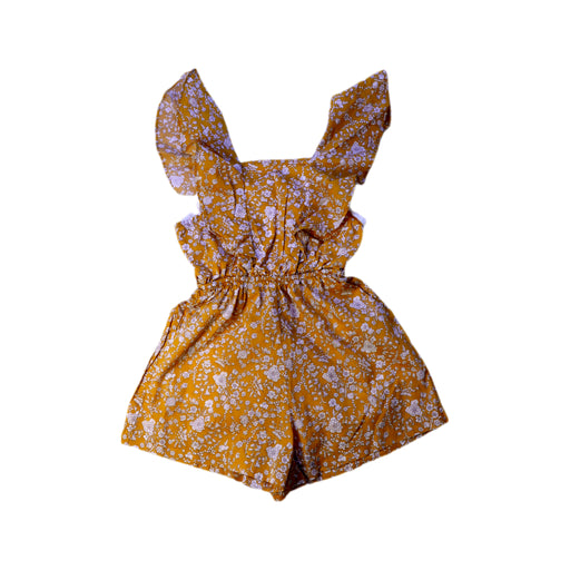 A Yellow Sleeveless Rompers from Olivier London in size 4T for girl. (Front View)