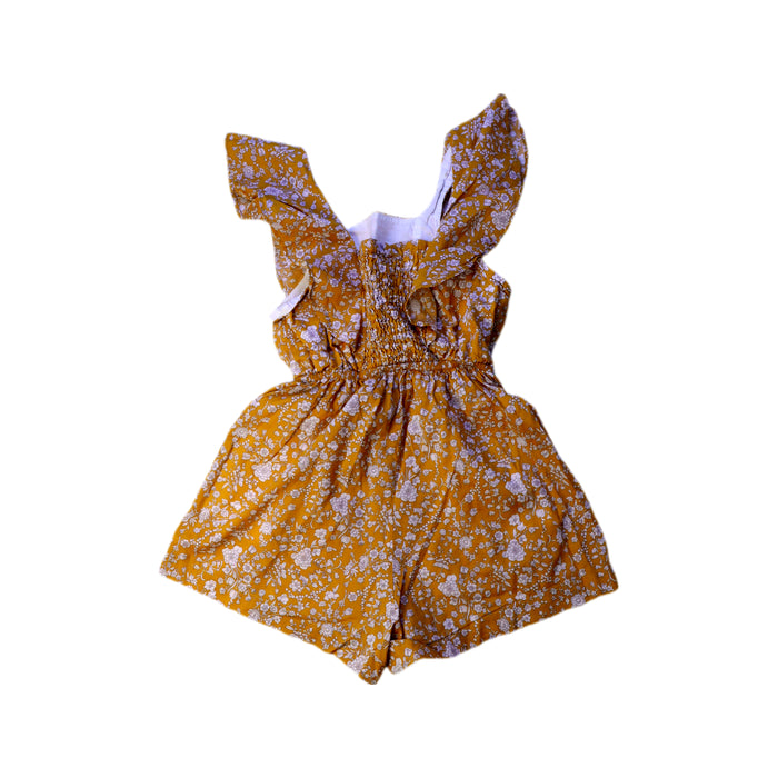 A Yellow Sleeveless Rompers from Olivier London in size 4T for girl. (Back View)