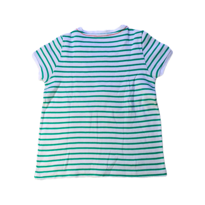 A Green Short Sleeve T Shirts from Petit Bateau in size 4T for girl. (Back View)