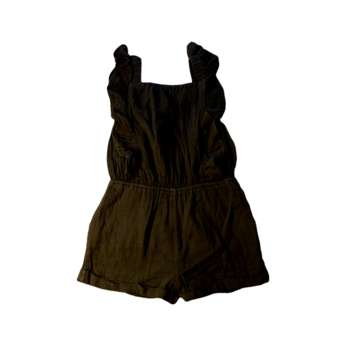 A Brown Sleeveless Rompers from Monoprix in size 6T for girl. (Back View)