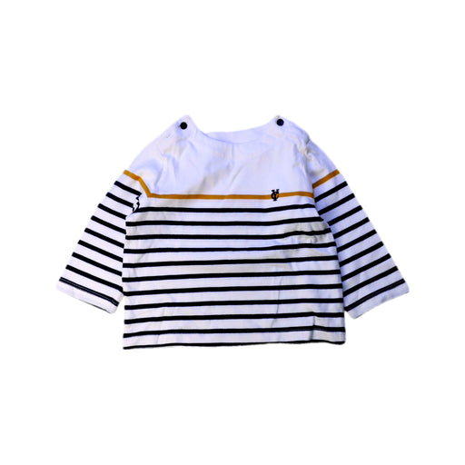 A White Long Sleeve Tops from Cyrillus in size 6-12M for boy. (Front View)