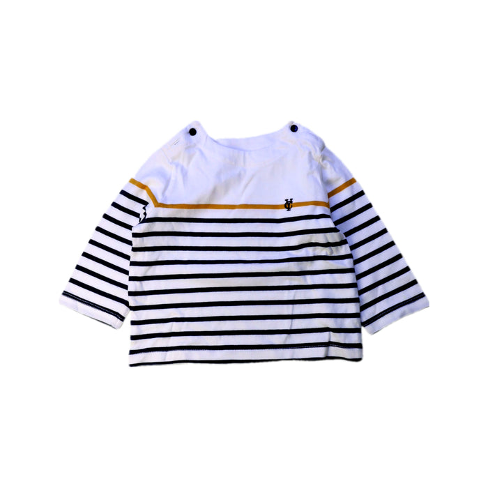 A White Long Sleeve Tops from Cyrillus in size 6-12M for boy. (Front View)
