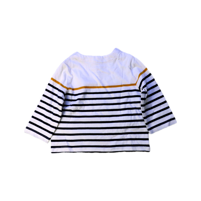 A White Long Sleeve Tops from Cyrillus in size 6-12M for boy. (Back View)