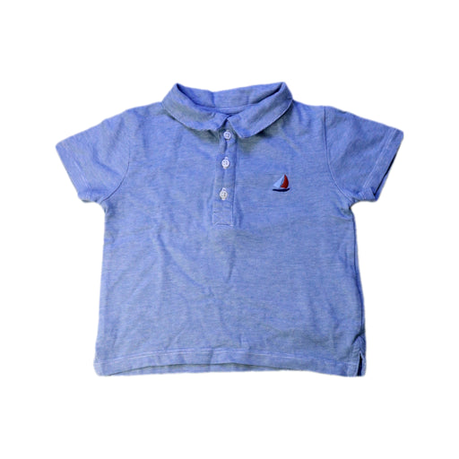A Blue Short Sleeve Polos from Cyrillus in size 12-18M for boy. (Front View)