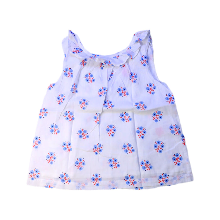 A White Sleeveless Tops from Boden in size 3T for girl. (Front View)