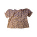 A Beige Short Sleeve Tops from Monoprix in size 4T for girl. (Back View)