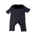 A Navy Long Sleeve Rompers from Petit Bateau in size 3-6M for boy. (Back View)