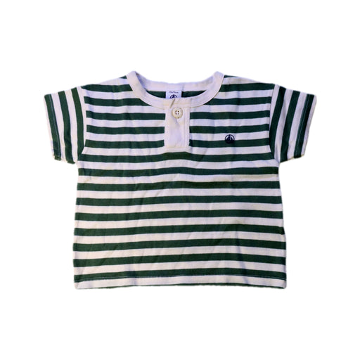 A Green Short Sleeve T Shirts from Petit Bateau in size 6-12M for neutral. (Front View)