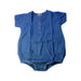 A Blue Short Sleeve Rompers from Monoprix in size 6-12M for boy. (Front View)