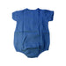 A Blue Short Sleeve Rompers from Monoprix in size 6-12M for boy. (Back View)