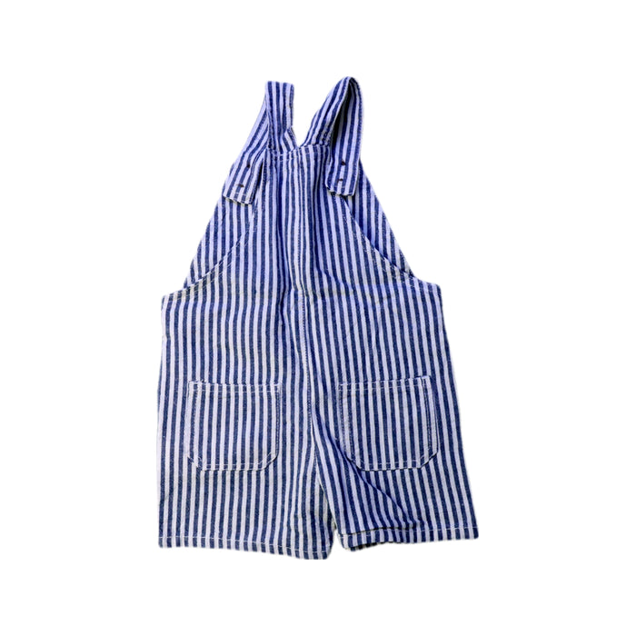 A Blue Overall Shorts from Bout'Chou in size 12-18M for neutral. (Back View)