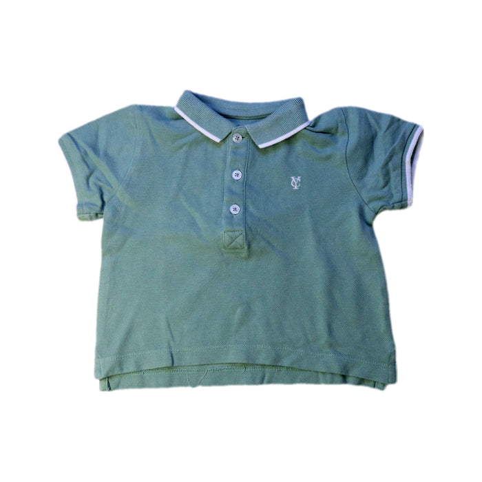A Green Short Sleeve Polos from Cyrillus in size 2T for boy. (Front View)