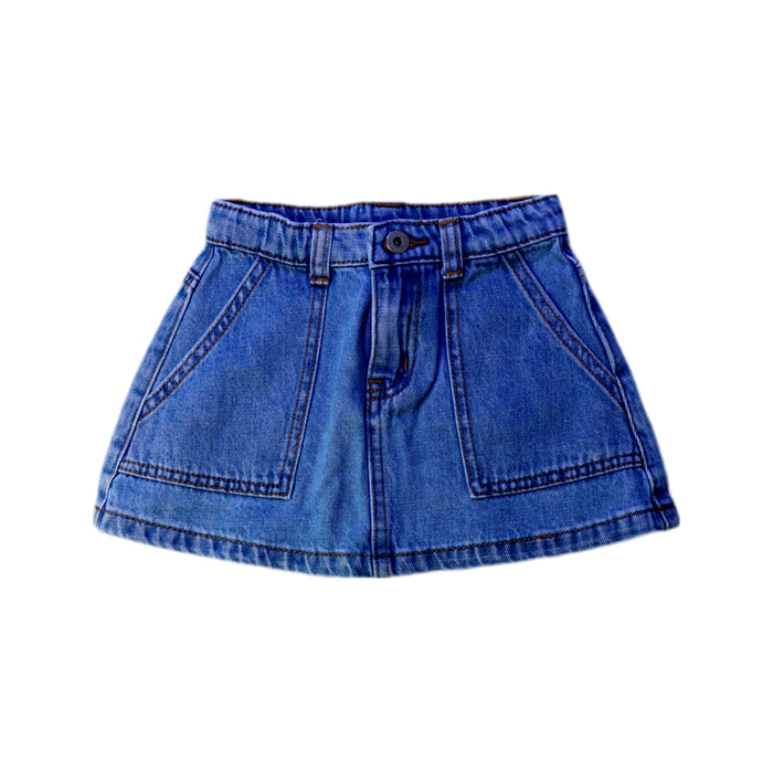 A Blue Short Skirts from Seed in size 3T for girl. (Front View)