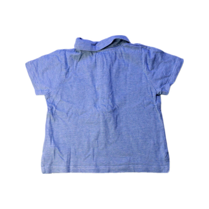 A Blue Short Sleeve Polos from Cyrillus in size 12-18M for boy. (Back View)