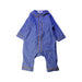 A Blue Onesies from Cyrillus in size 3-6M for boy. (Front View)