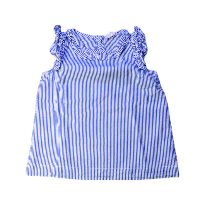 A Blue Sleeveless Tops from Crewcuts in size 3T for girl. (Front View)
