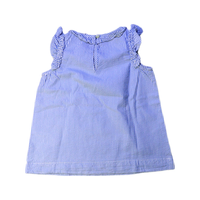 A Blue Sleeveless Tops from Crewcuts in size 3T for girl. (Back View)