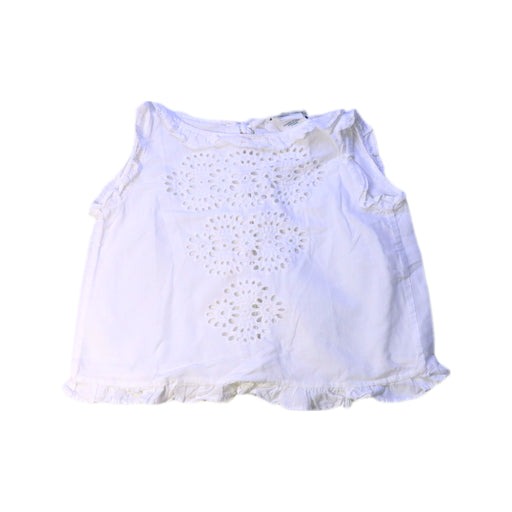 A White Sleeveless Tops from Bonne Mere in size 2T for girl. (Front View)