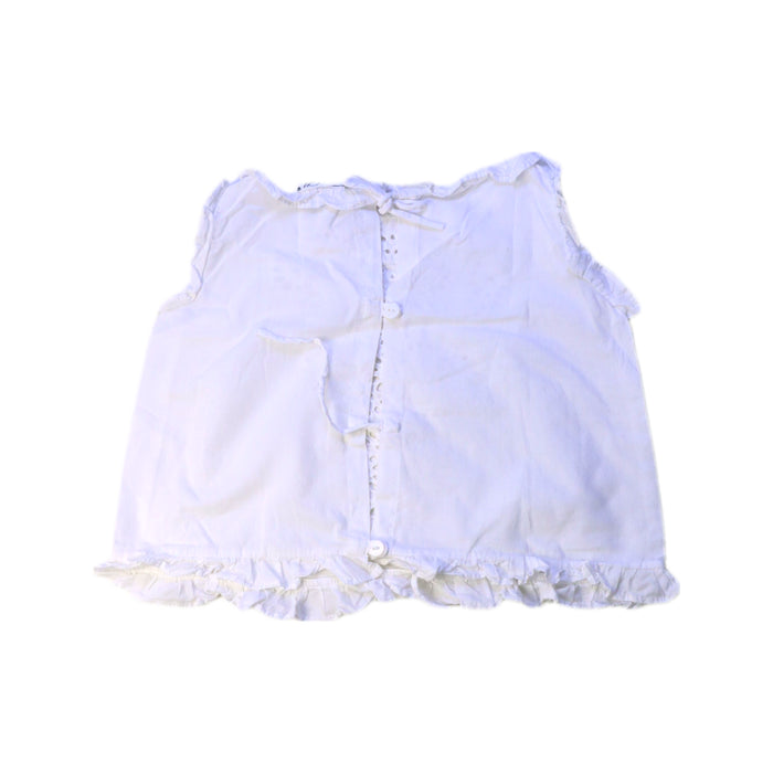 A White Sleeveless Tops from Bonne Mere in size 2T for girl. (Back View)