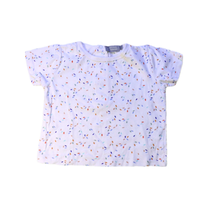 A White Short Sleeve T Shirts from Bout'Chou in size 6-12M for neutral. (Front View)
