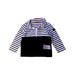 A Black Long Sleeve Polos from Jacadi in size 6-12M for boy. (Front View)