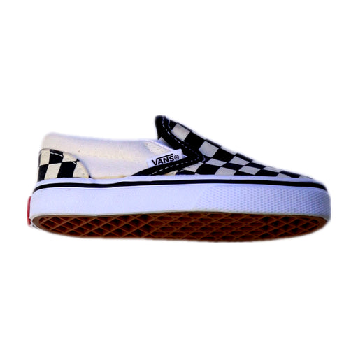 A Black Slip Ons from Vans in size 3T for neutral. (Front View)