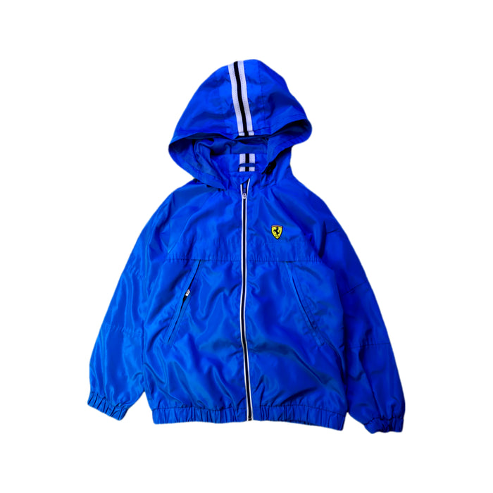 A Blue Lightweight Jackets from Ferrari in size 7Y for boy. (Front View)