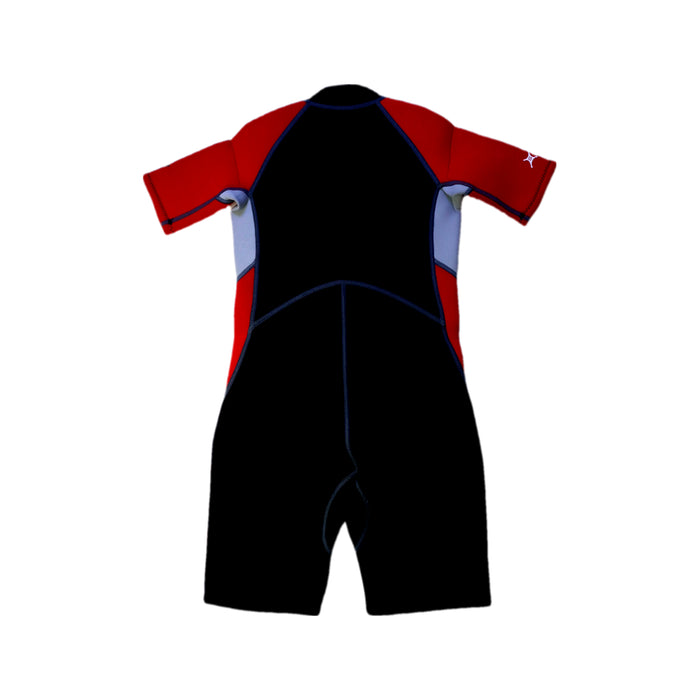 A Red Wetsuits from Goma in size 12Y for boy. (Back View)