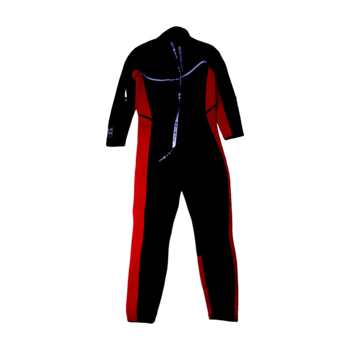 A Black Wetsuits from Seaskin in size 6T for neutral. (Back View)