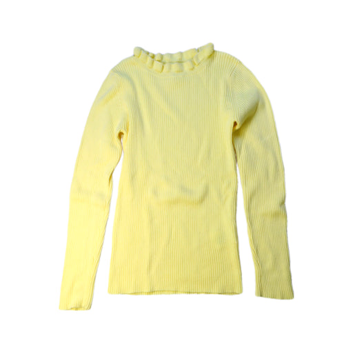 A Yellow Long Sleeve Tops from Seed in size 8Y for girl. (Front View)