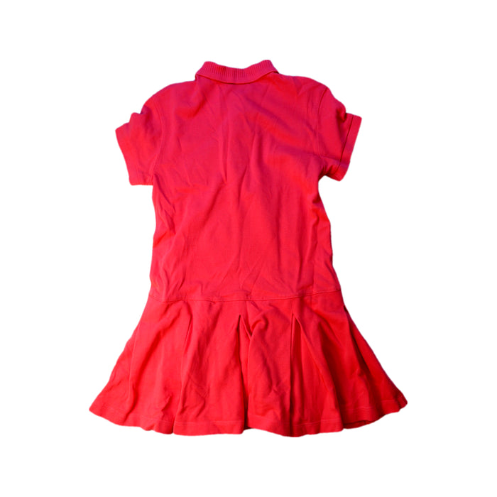 A Red Short Sleeve Dresses from Burberry in size 6T for girl. (Back View)