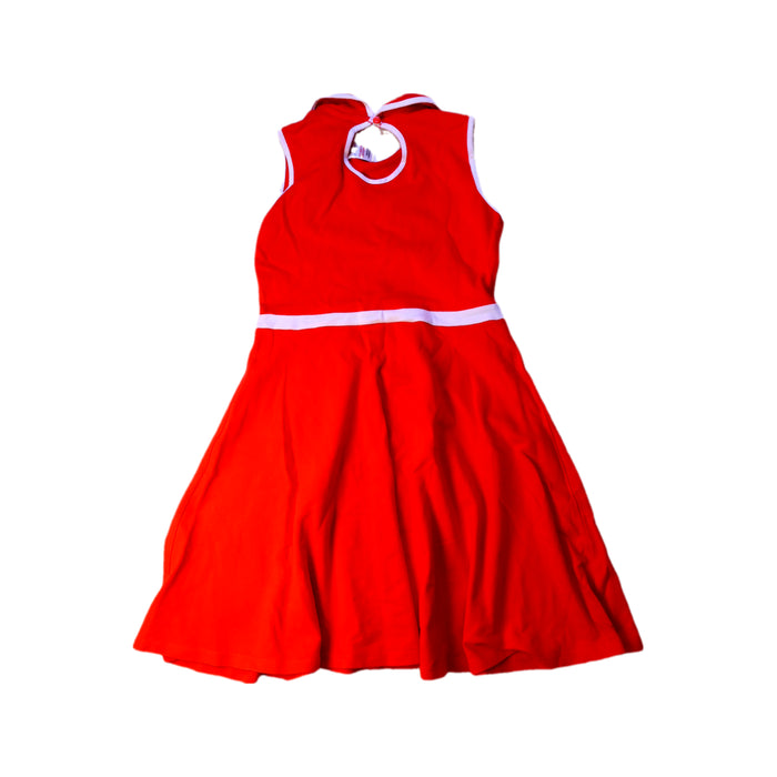 A Red Sleeveless Dresses from Jacadi in size 8Y for girl. (Back View)